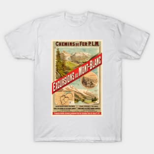 Excursions au Mont-Blanc Vintage Poster 1889 T-Shirt